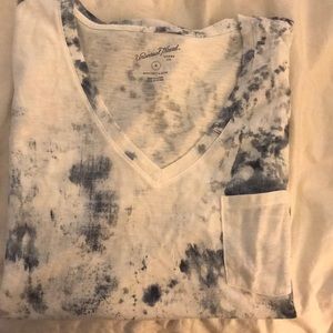 T shirt white and blue cotton